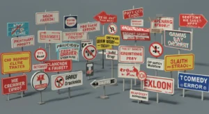 Erros ao criar placas de sinalização