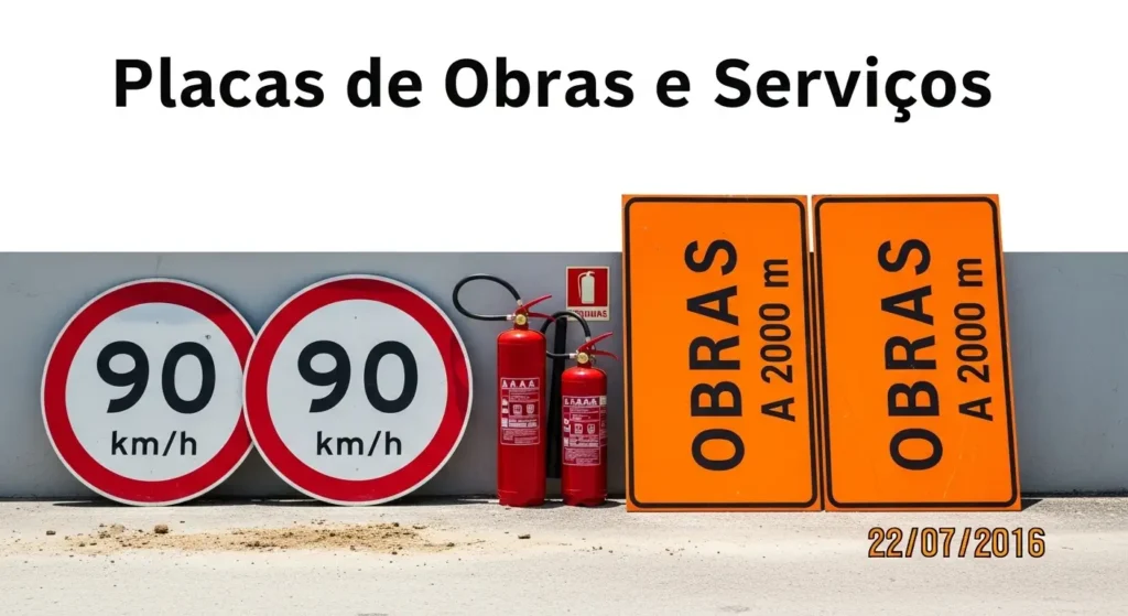 placas de obras e serviços